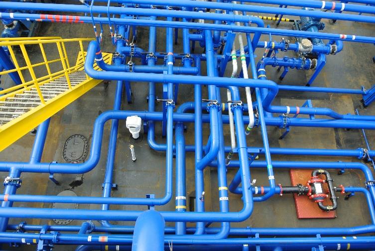 Piping arrangements — top view