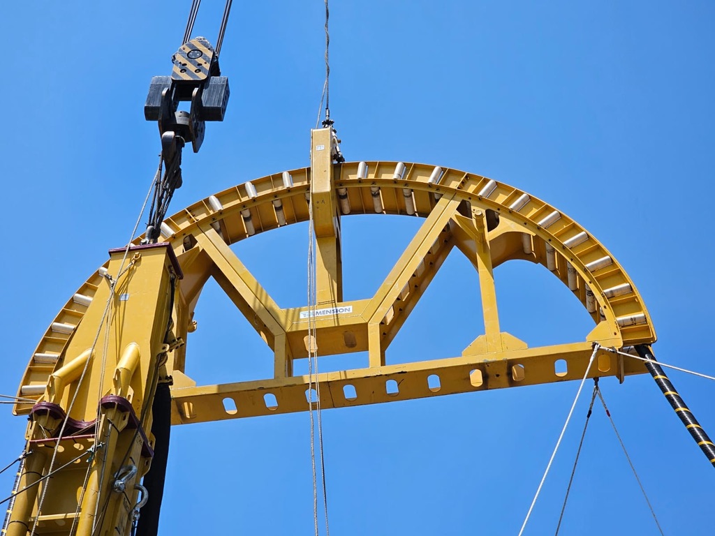 Dimension-built Quadrant being lifted into position