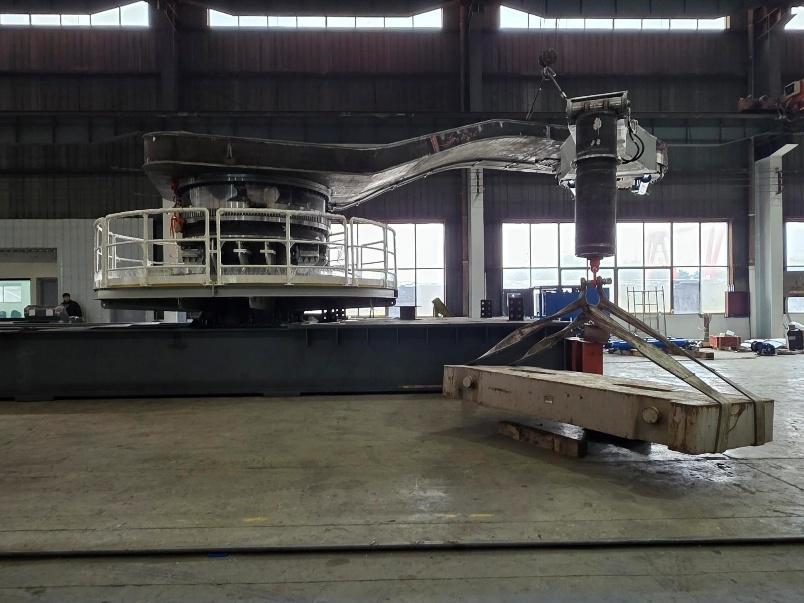 Spooling arm fabrication on the shop floor