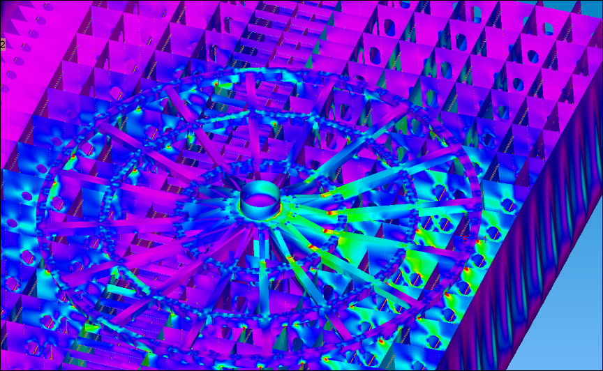In-house FEA — structural analysis of a Dimension cable-lay equipment package