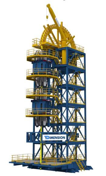 DVLS-120 modular vertical lay system, render