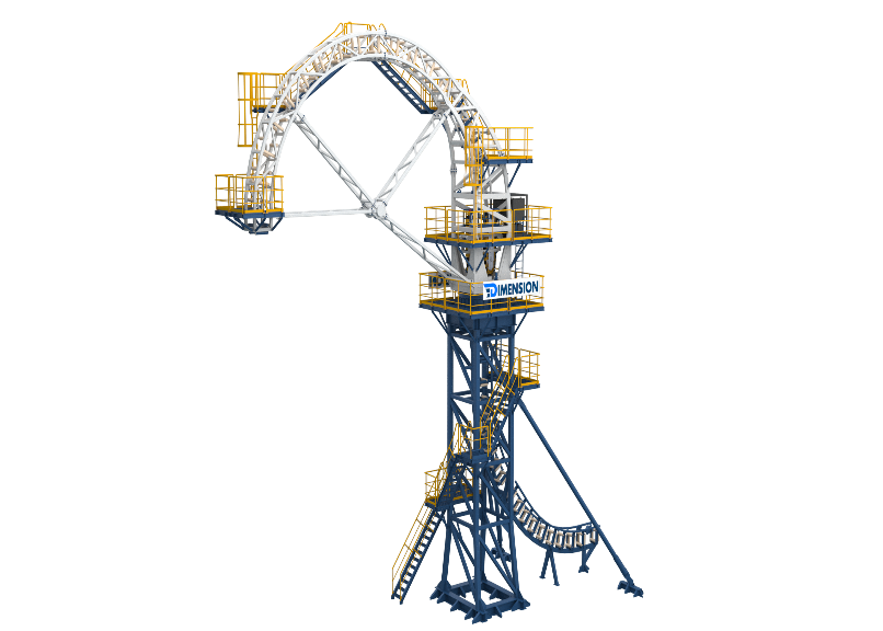 Standalone Loading Tower — frame structure with integrated 4 MT LCE